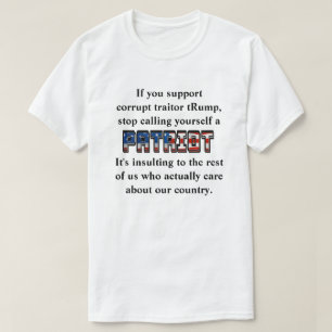 Camiseta Suporte a Rump, pare de se chamar de PATRIOT