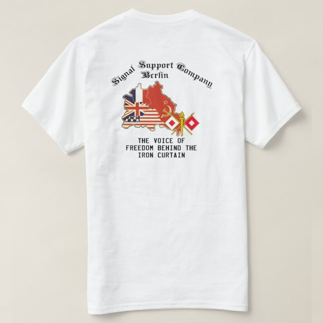 Camiseta Suporte a Sinal de Brigada de Berlim (Verso do Design)