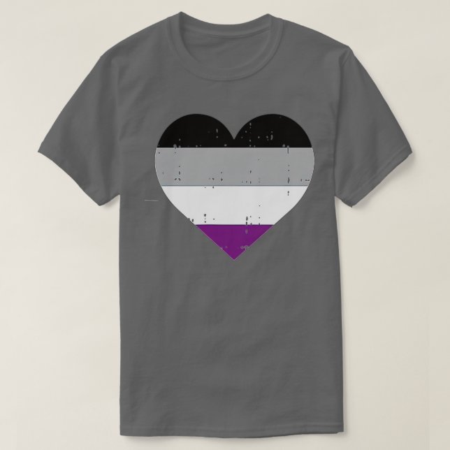 Camiseta Suporte a Sinalizador Asexual LGB Engraçado pelo P (Frente do Design)