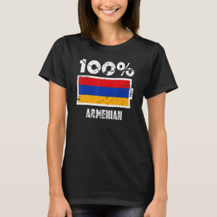 Camiseta Suporte a Sinalizador da Armênia 100 Energia da ba