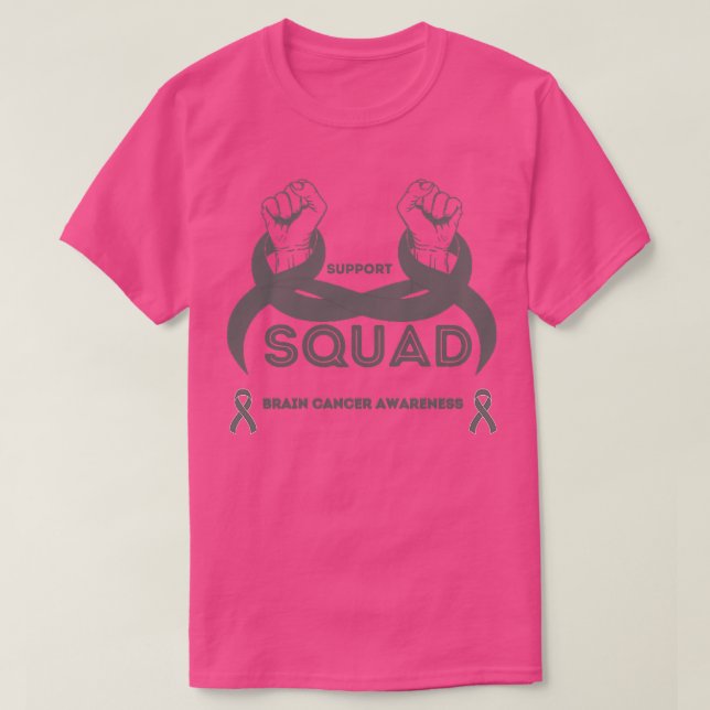 CAMISETA SUPORTE A SQUAD DE CONSCIÊNCIA DO CANCER CÉREBRO (Frente do Design)