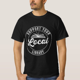 Camiseta suporte a sua biblioteca local