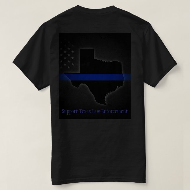 Camiseta Suporte a T-Shirt Polícia do Texas (Verso do Design)