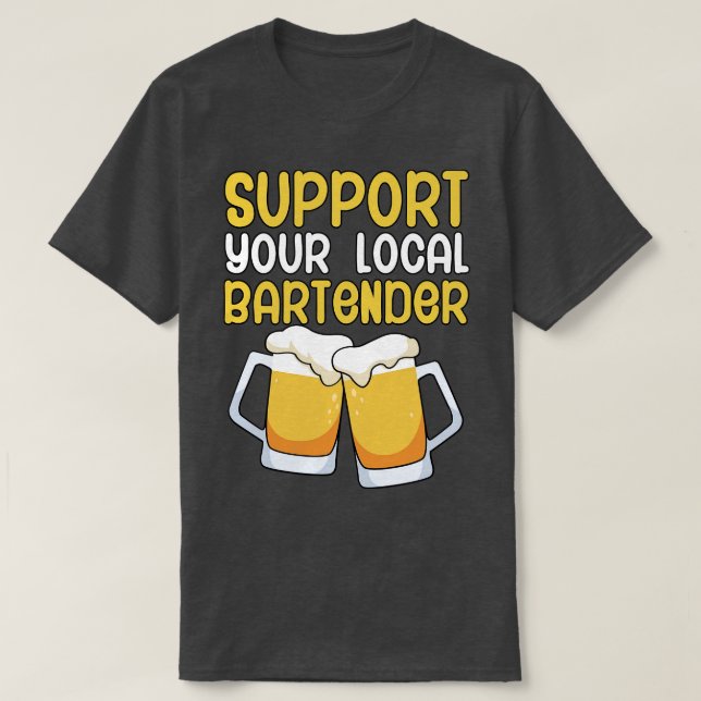 Camiseta Suporte ao barman local (Frente do Design)