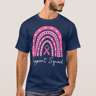 Camiseta Suporte ao Cancer de mama quadrado Suporte ao arco