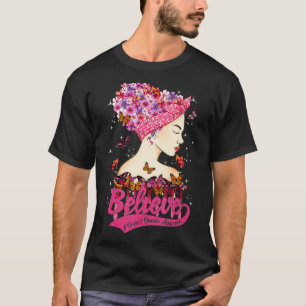 Camiseta Suporte ao guerreiro de conscientização do Cancer