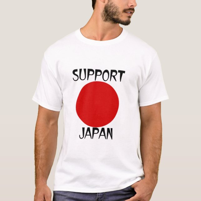 Camiseta SUPORTE AO JAPÃO - Alivio do terremoto no Japão (Frente)