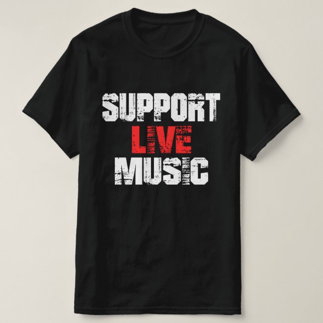 Camiseta Suporte ao Live Music (Frente do Design)