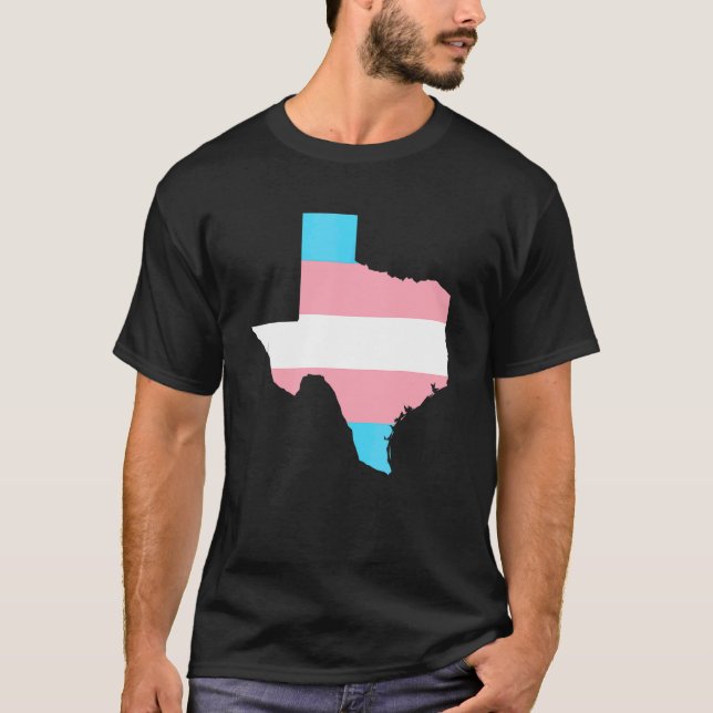 Camiseta Suporte ao Orgulho Lgbt do Trans Flag Texas (Frente)