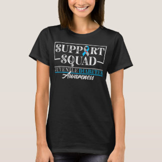 Camiseta Suporte ao quadrado I Juvenil T1D Tipo 1 Reconheci