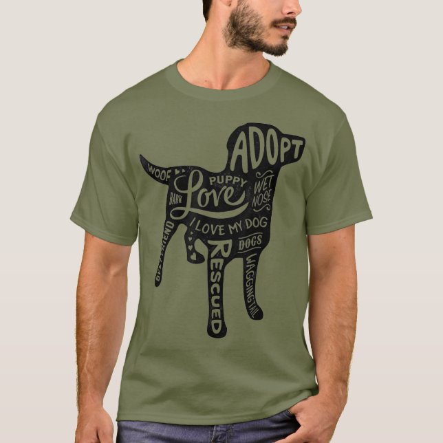 Camiseta Suporte ao resgate de cães (Frente)