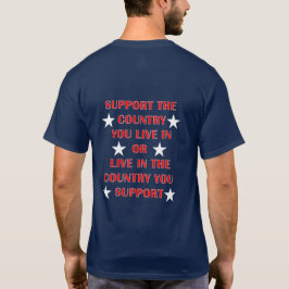 Camiseta Suporte ao seu país (traseiro) - T-shirt básica do