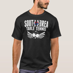 Camiseta Suporte ao Tênis de Mesa Coreano Ping Pong Corei