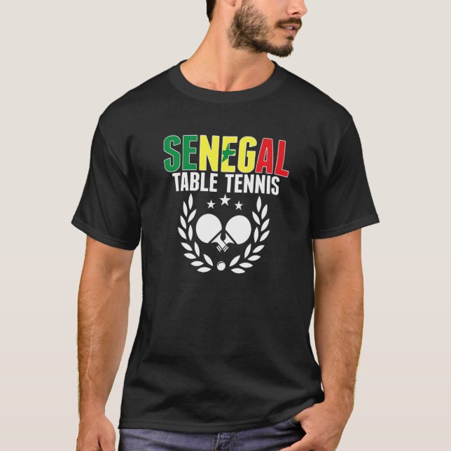 Camiseta Suporte ao Tênis de Mesa do Senegal (Frente)