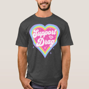 Camiseta Suporte Arraste Retroativa Arco Arco-Íris LGBTQ Ka