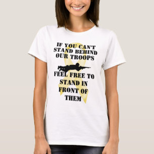 Camiseta Suporte atrás de nossas tropas