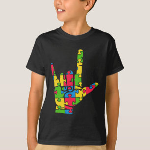 Camiseta Suporte Autismo - Linguagem de Sinais de Amor