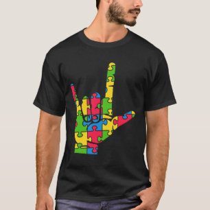 Camiseta Suporte Autismo - Linguagem de Sinais de Amor