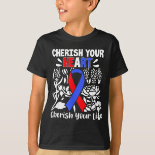 Camiseta Suporte Cardiovascular Use Vermelho Conscientizaçã