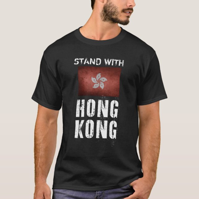 Camiseta suporte com Hong Kong (Frente)