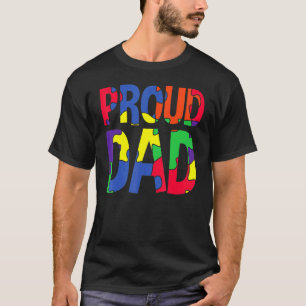 Camiseta Suporte Conscientização Autismo Orgulhoso Pai Peça