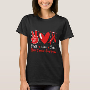 Camiseta Suporte Conscientização Câncer de Sangue Cura Paz
