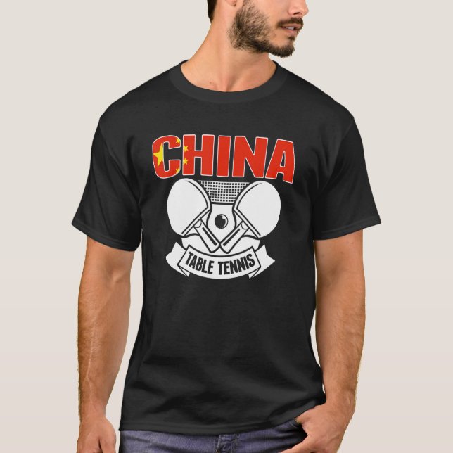 Camiseta Suporte da equipe de Mesa chinesa de pinos para pi (Frente)