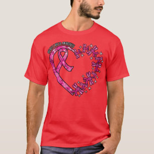 Camiseta Suporte de Fita Rosa Rosa para Sensibilização do C