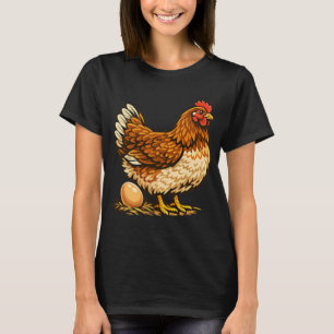 Camiseta Suporte de Frango com Desenho de Ovo Galinha Fazen