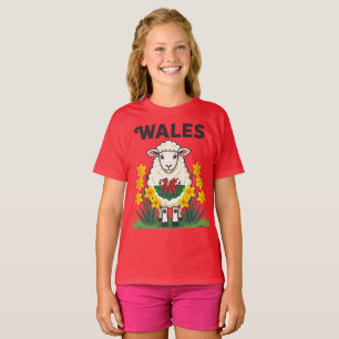 Camiseta Suporte de Ovelhas Design Dia de St Davids País de