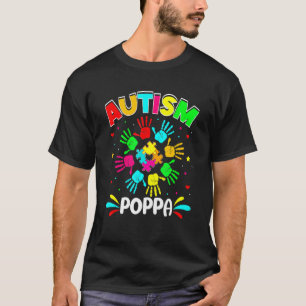 Camiseta Suporte de Puzzle do Papai Autista Família Conscie