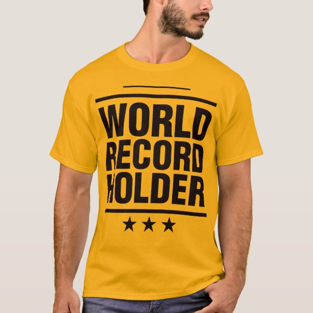 Camiseta Suporte de recorde mundial! (Frente)