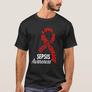 Camiseta Suporte de Sensibilização Sepsis a Sobreviventes d