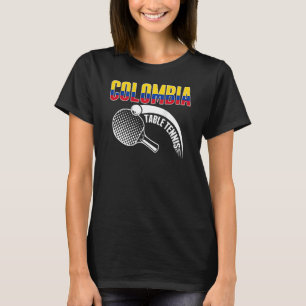 Camiseta Suporte de Tênis de Mesa da Colômbia Ping Pong Col