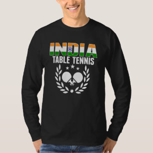 Camiseta Suporte de Tênis de Mesa da Índia Ping Pong Indi