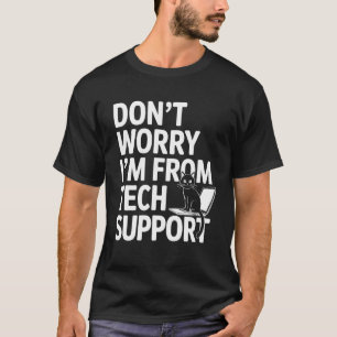 Camiseta Suporte de TI Gato de Suporte Técnico de Computado