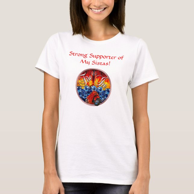 Camiseta Suporte do fogo & do gelo (Frente)