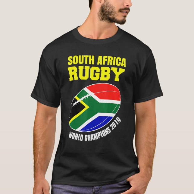 Camiseta Suporte dos campeões mundiais de rugby da África d (Frente)