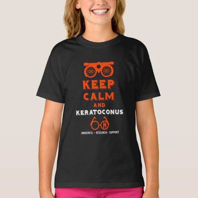 Camiseta Suporte E Consciência De Keratoconus (Frente)