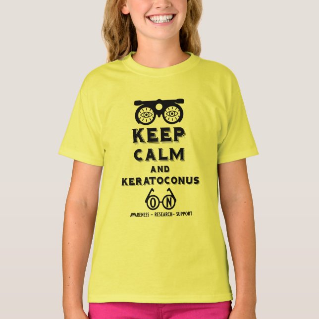 Camiseta Suporte E Consciência De Keratoconus (Frente)