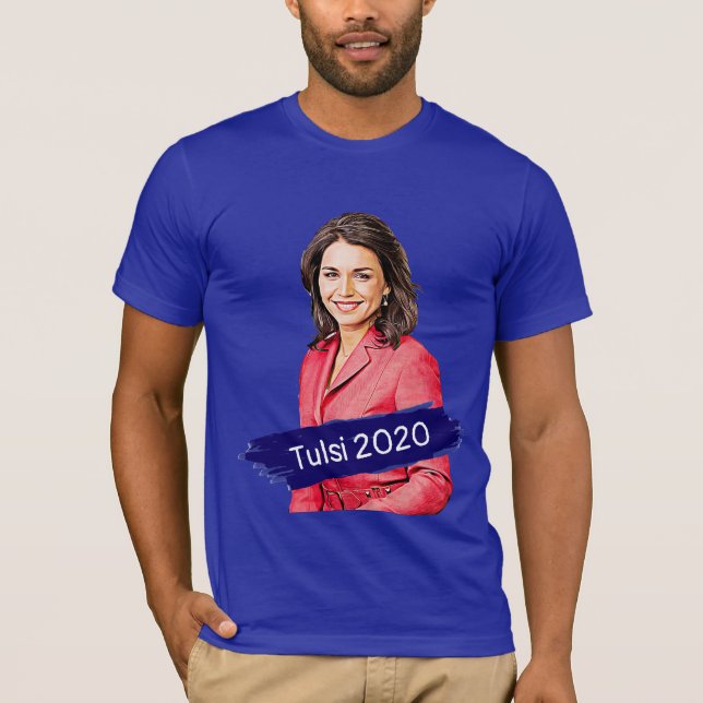 Camiseta Suporte Eleitoral Tulsi 2020 (Frente)