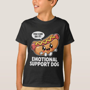 Camiseta Suporte Emocional Engraçado Cães Quentes Motivação