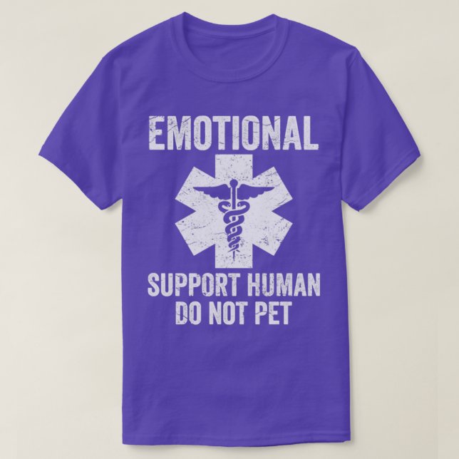 Camiseta Suporte Emocional Humano NÃO FAÇA Emoções de PET (Frente do Design)