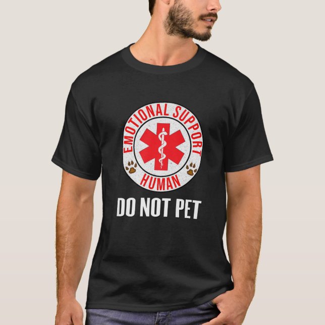 Camiseta Suporte Emocional Humano Não Pet - Cachorro de Ser (Frente)