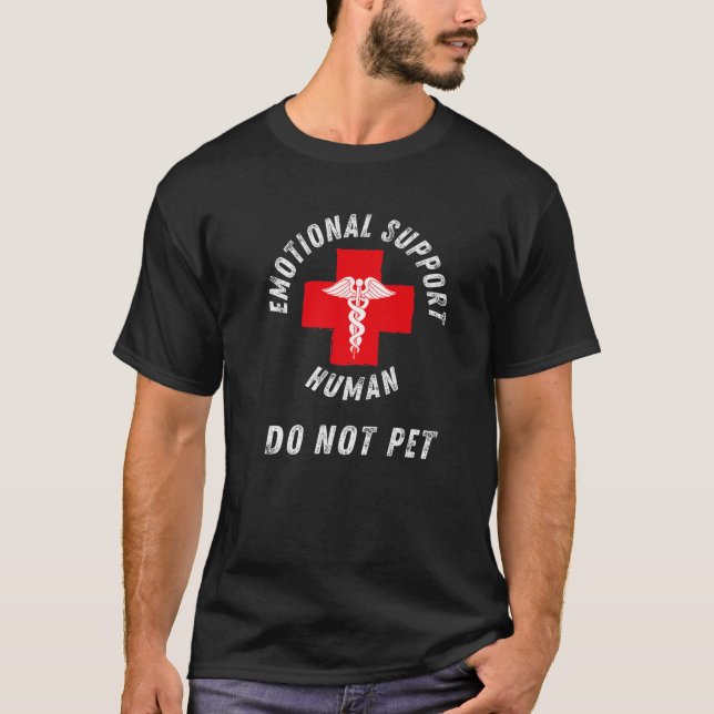 Camiseta Suporte Emocional Humano Não Pet - Cachorro de Ser (Frente)