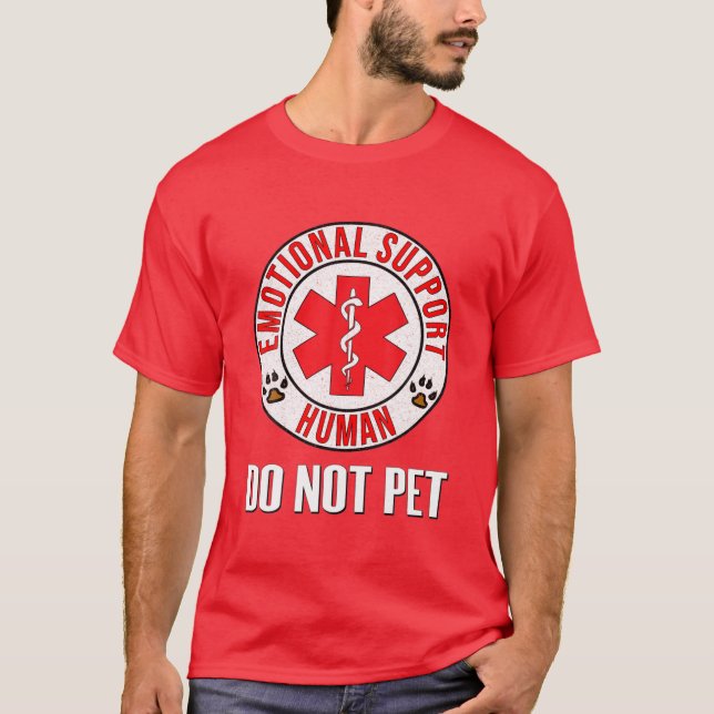 Camiseta Suporte Emocional Humano Não Pet - Cachorro de Ser (Frente)