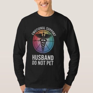 Camiseta Suporte Emocional Marido Não Põe Gráfico Engraçado