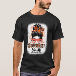 Camiseta Suporte Esquadrão Mensagem Borboleta Laranja Fita