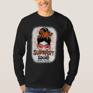 Camiseta Suporte Esquadrão Mensagem Borboleta Laranja Fita 