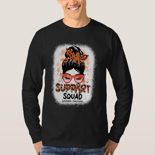 Camiseta Suporte Esquadrão Mensagem Borboleta Laranja Fita  (Frente)